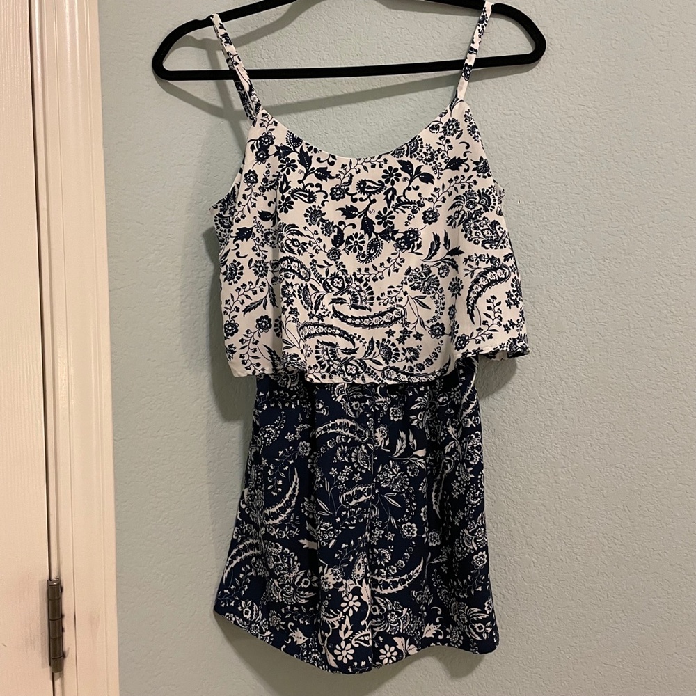 Blue Beachy Romper